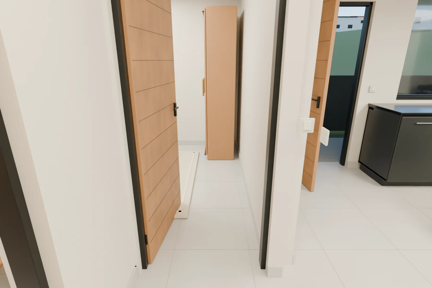 Casa Kaboya design rendering: Rear room access.