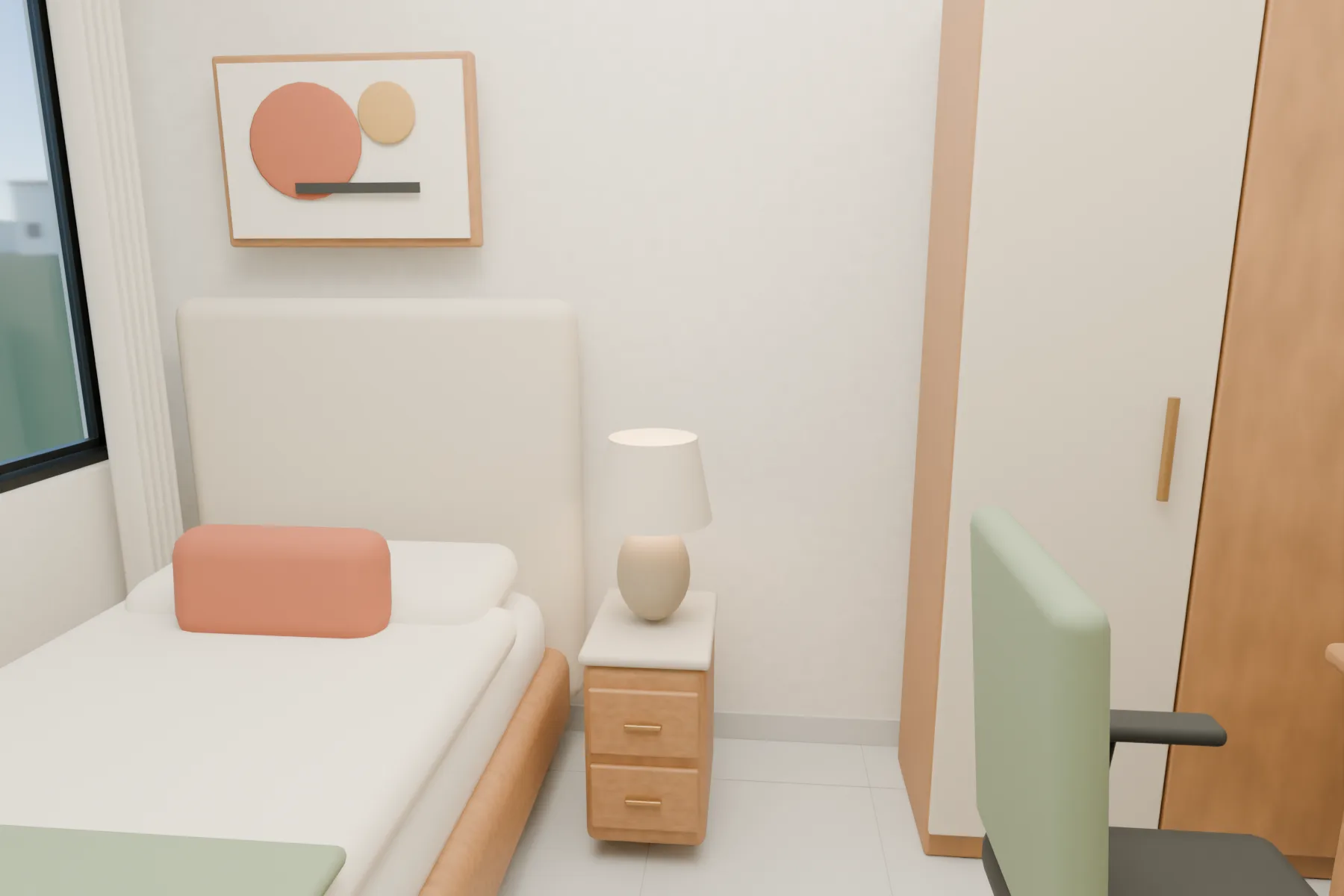 Casa Kaboya design rendering: Rear child bedroom.