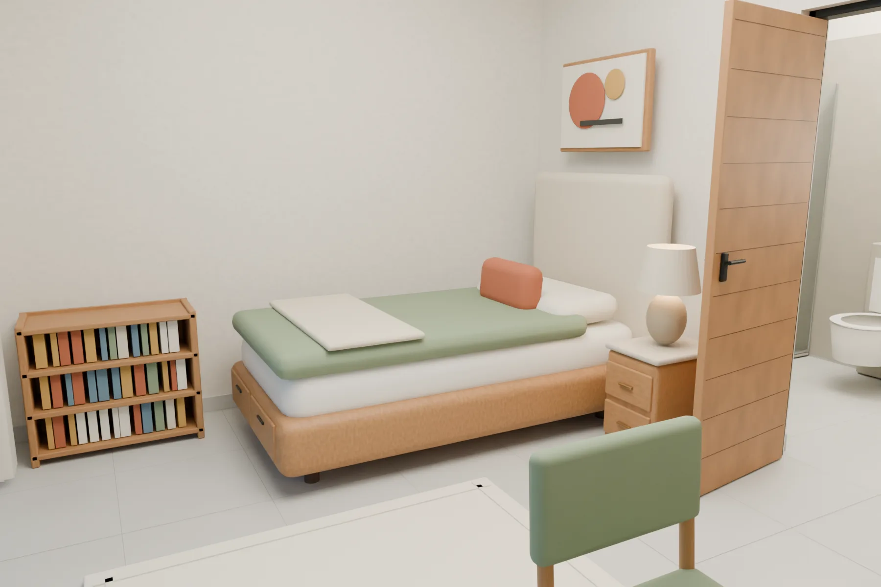 Casa Kaboya design rendering: Valley-facing child bedroom.