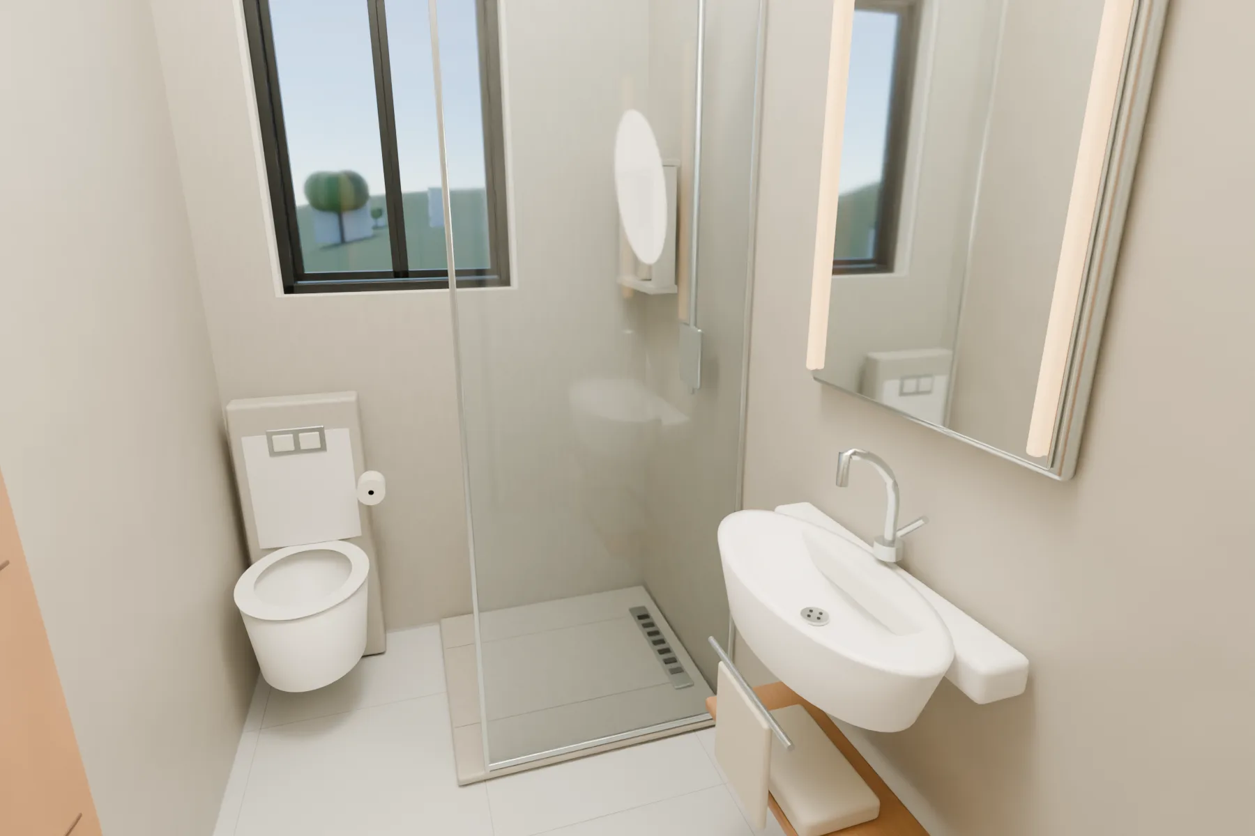 Casa Kaboya design rendering: Added shared bathroom.