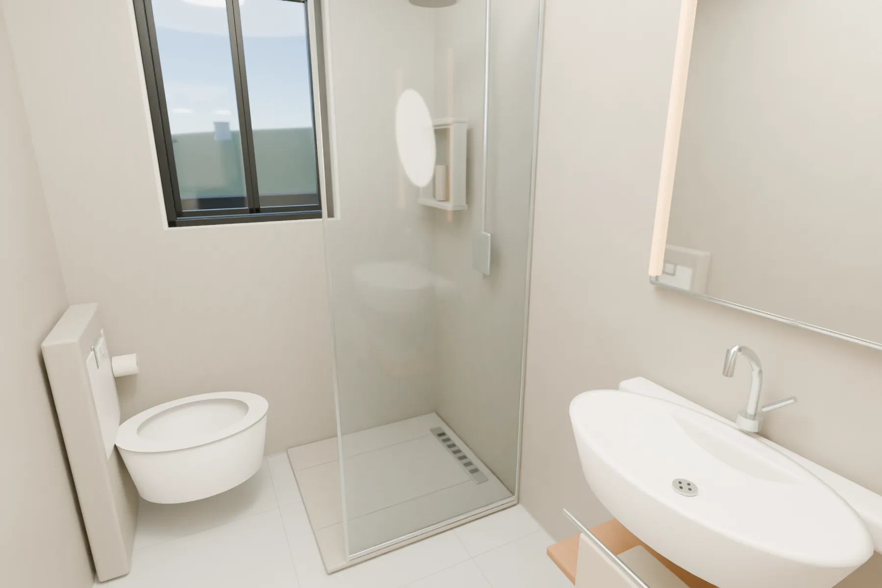Casa Kaboya design rendering: Ground-floor bathroom.